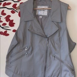 Maurices Vegan Leather Sleeveless Jacket